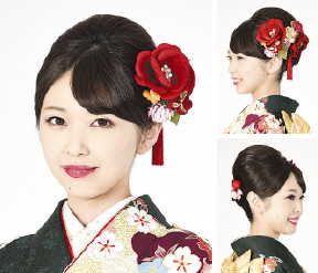 今年っぽさをプラスした旬顔シニヨン