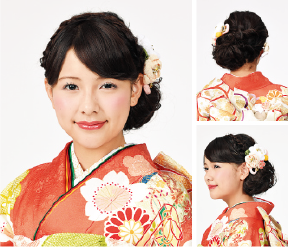 大人可愛い編み込み&ねじりヘア